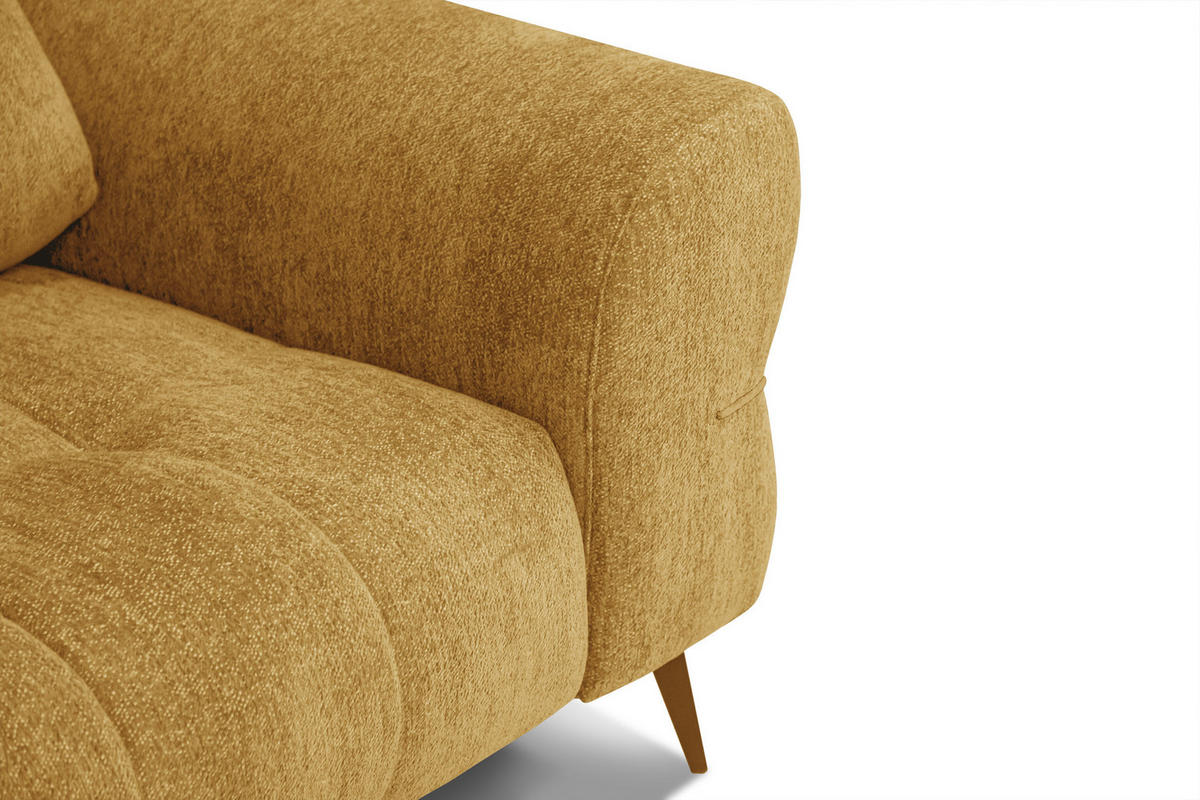 SOFA SALVINI 3-Sitzer, gelb - Gelb, Holz/Textil (237/88/99cm) - Courtois Laville