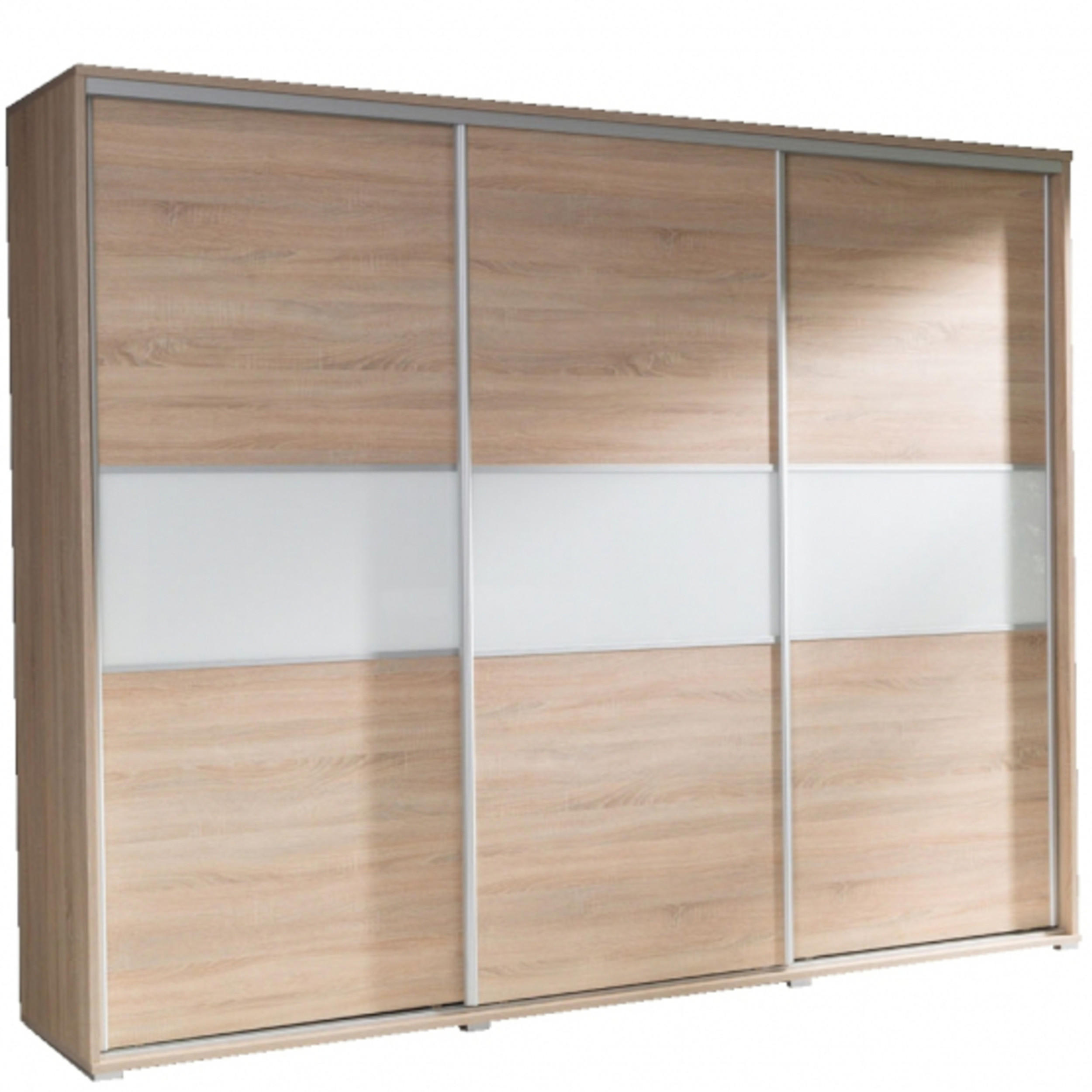 SCHIEBETÜRENSCHRANK - Kleiderschrank FLO - Sonoma Eiche - Sonoma Eiche, Holzwerkstoff (277/225/65cm) - Möblo
