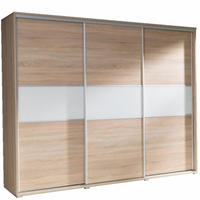 SCHIEBETÜRENSCHRANK - Kleiderschrank FLO - Sonoma Eiche - Sonoma Eiche, Holzwerkstoff (277/225/65cm) - Möblo