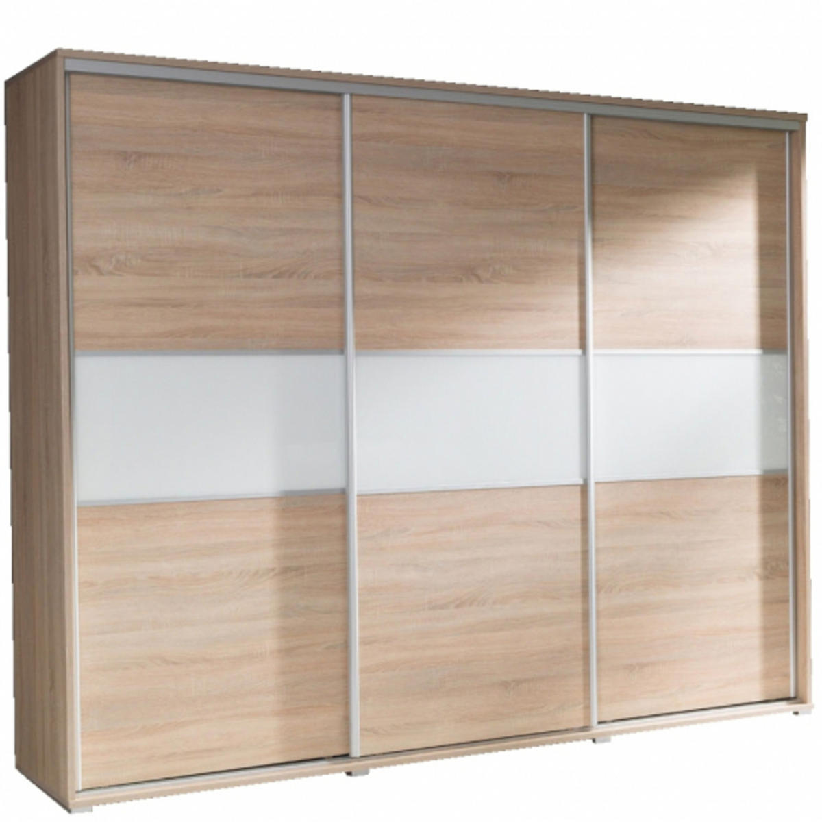 SCHIEBETÜRENSCHRANK - Kleiderschrank FLO - Sonoma Eiche - Sonoma Eiche, Holzwerkstoff (277/225/65cm) - Möblo