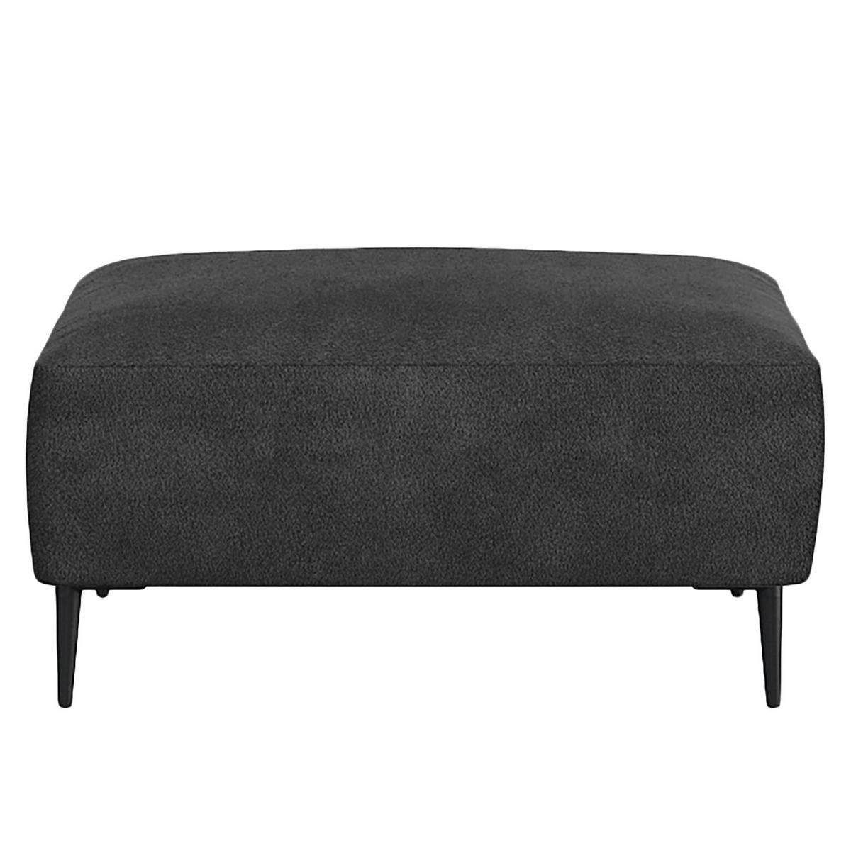 POLSTERHOCKER - Anthrazit/Schwarz, Textil/Metall (90/45/60cm) - home24