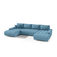 WOHNLANDSCHAFT Vogar In Aston - Hellblau, Holzwerkstoff/Textil (350/85/185cm) - Fun Möbel