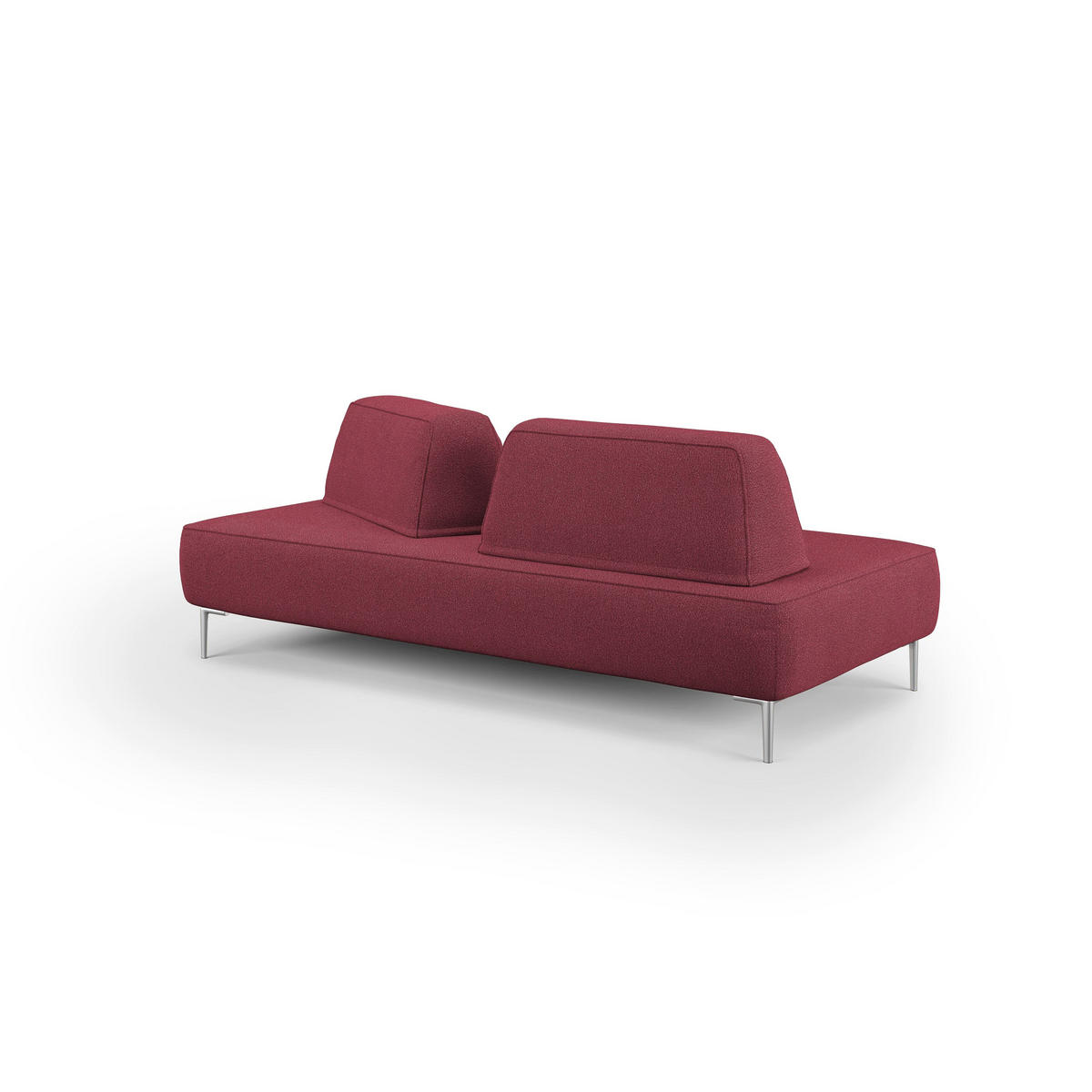 LINEARSOFA Newton - Rot, Textil (212/42/115cm) - Divani.store