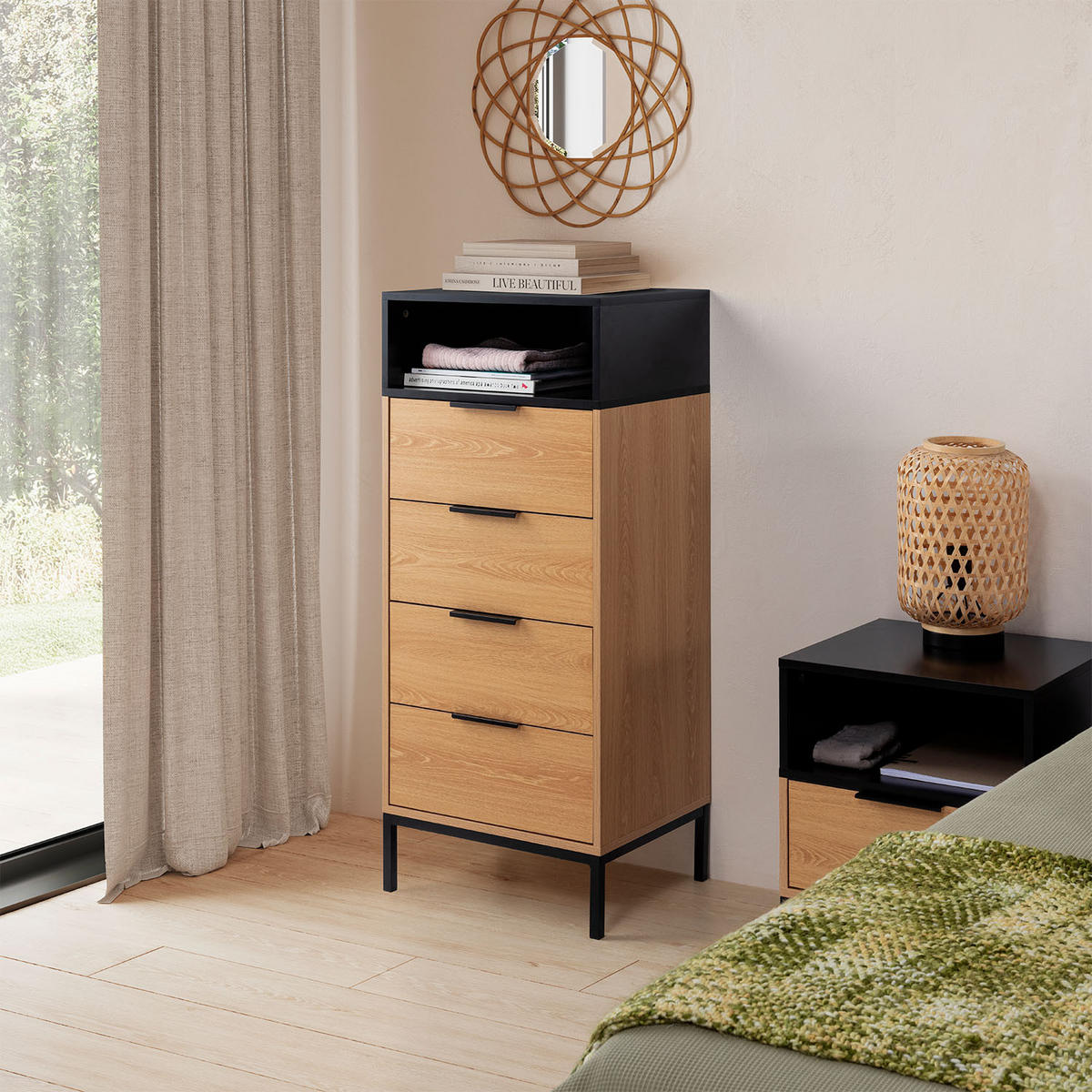KOMMODE 50/115/40 Nieve Eichenfarbe - Honigeiche, Holzwerkstoff (50/115/40cm) - VS Venta-stock