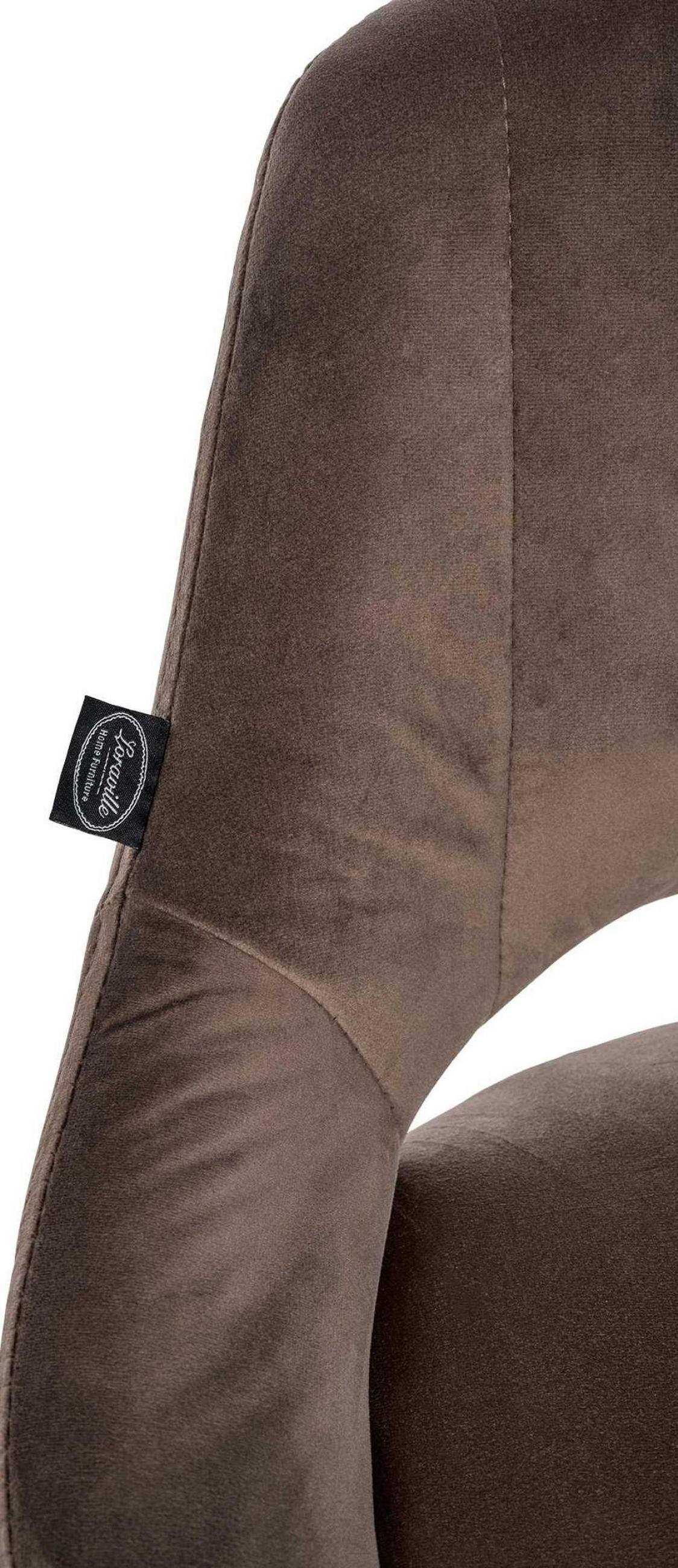 BARHOCKER 2er Set Samt braun - Schwarz/Braun, Textil (47/85/48cm) - CLP