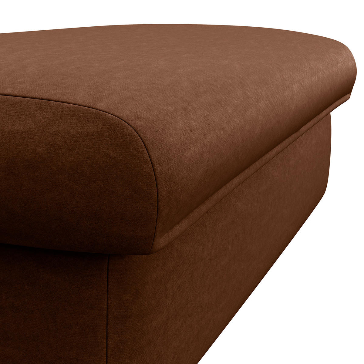 POLSTERHOCKER - Schwarz/Braun, Kunststoff/Textil (131/44/61cm) - home24