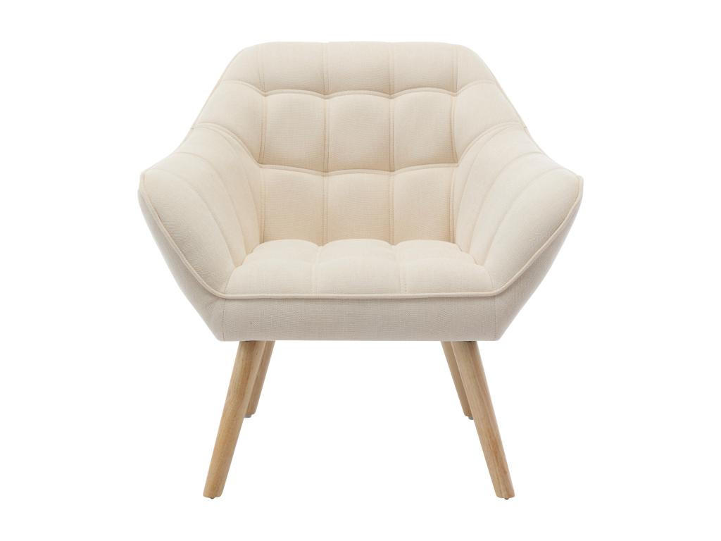 SESSEL - Stoff - Beige - CASERTA - Beige, Textil (73/77/82cm) - Vente-Unique