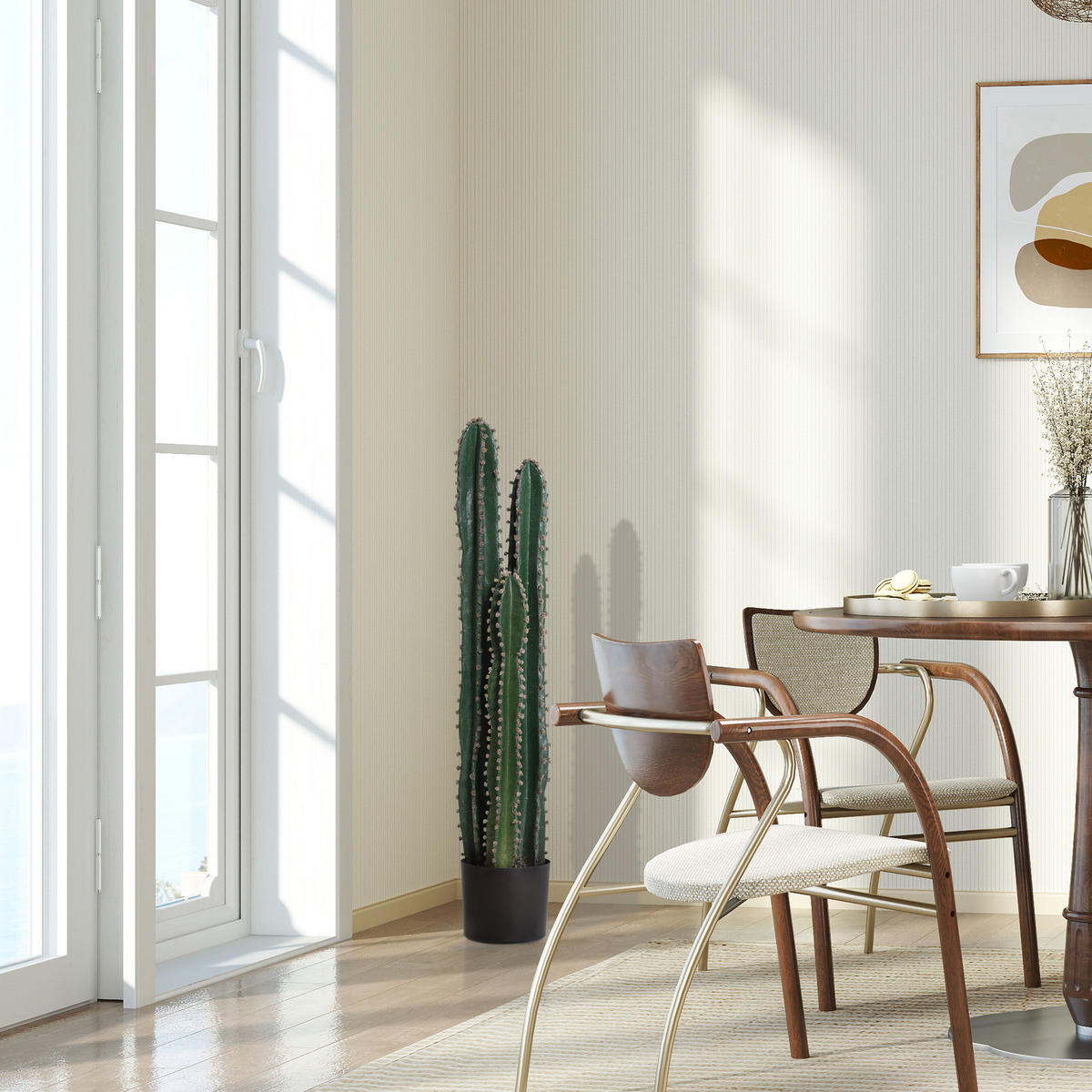 KUNSTPFLANZE DE-16563 98 cm, großes Realismus-Design Grün - Grün, Kunststoff (98cm) - ComfortXL