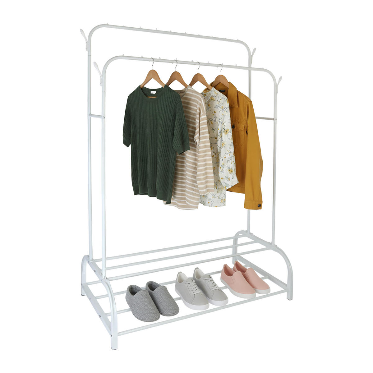KLEIDERSTÄNDER - Weiß, Kunststoff/Metall (110/155/55cm) - Relaxdays