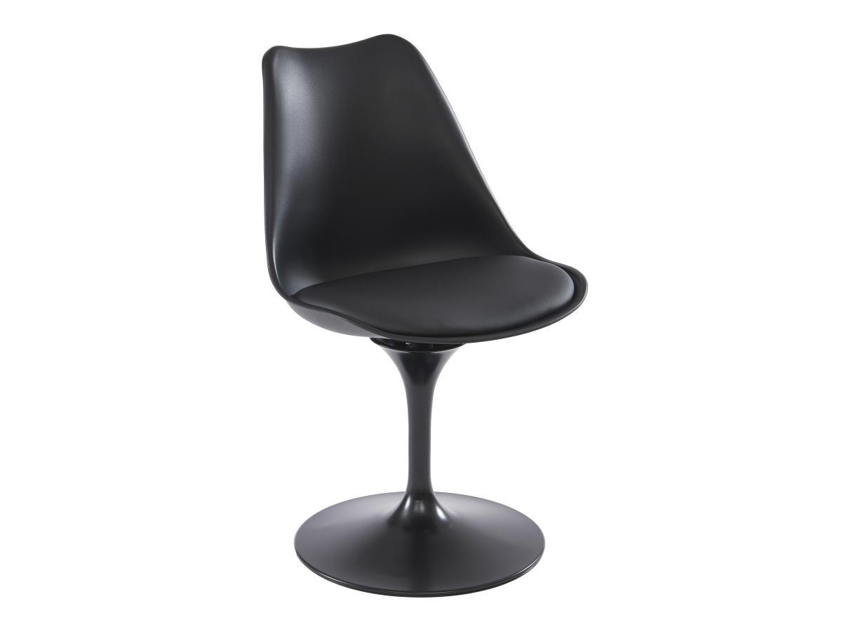 STUHL - Polypropylen, Kunstleder & Metall - Schwarz - XAFY - Schwarz, Kunststoff (56.5/82/49cm) - Vente-Unique