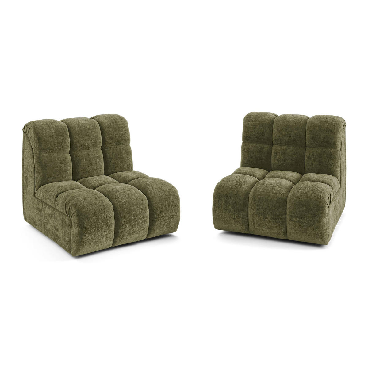 SOFA SEVEN Geprägter Samt Vintage-Grün 162cm - Dunkelgrün/Grün, Textil (162/77/98cm) - Premium Interiors