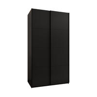 SCHWEBETÜRENSCHRANK 245,5/140/64 2-türig - Schwarz, Holz/Metall (140/245/64cm) - Abiks Möbel