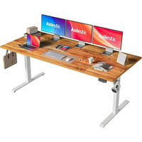 SCHREIBTISCH Höhenverstellbar Elektrisch 180 x 80 cm Hellbraun - Braun, Holzwerkstoff (180/80/75cm)
