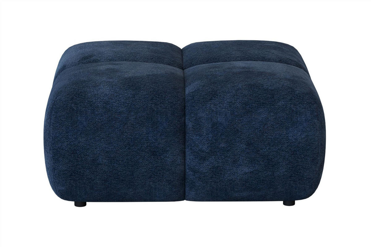 POLSTERHOCKER Vega - Blau, Holzwerkstoff/Textil (90/45/90cm) - Fun Möbel