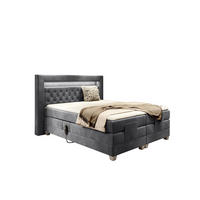 BOXSPRINGBETT SANTORE - Dunkelgrau, Holzwerkstoff (120/200cm) - Meblini