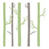 AUFKLEBER 80x116 cm Pastellwald Natur - Grün, Kunststoff (80/116/0.1cm) - TULUP
