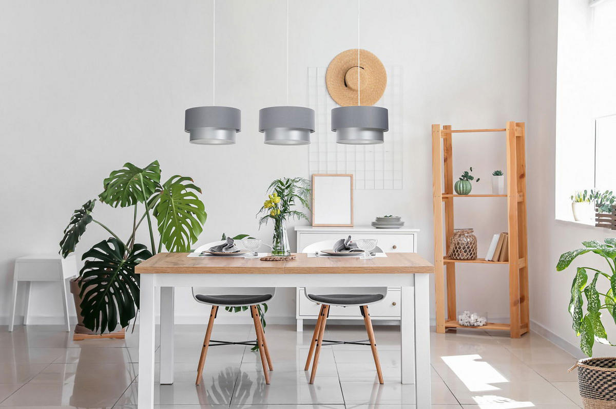 HÄNGELEUCHTE Grau 30/88 cm - Silberfarben, Kunststoff (30/2.6/88cm) - ONZENO