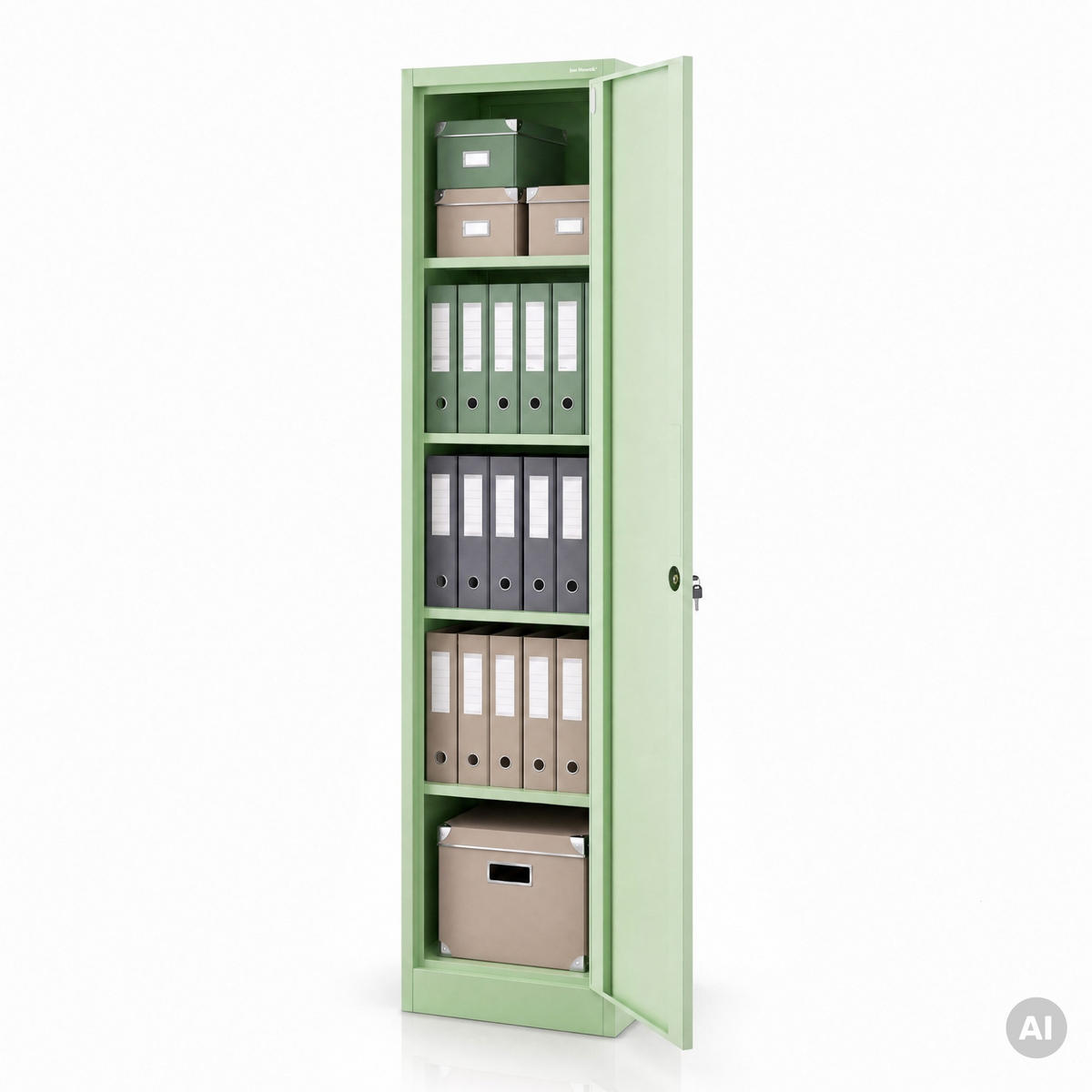BÜRO Aktenschrank ALEX Fresh Style - Grün, Metall (45/185/40cm) - Jan Nowak