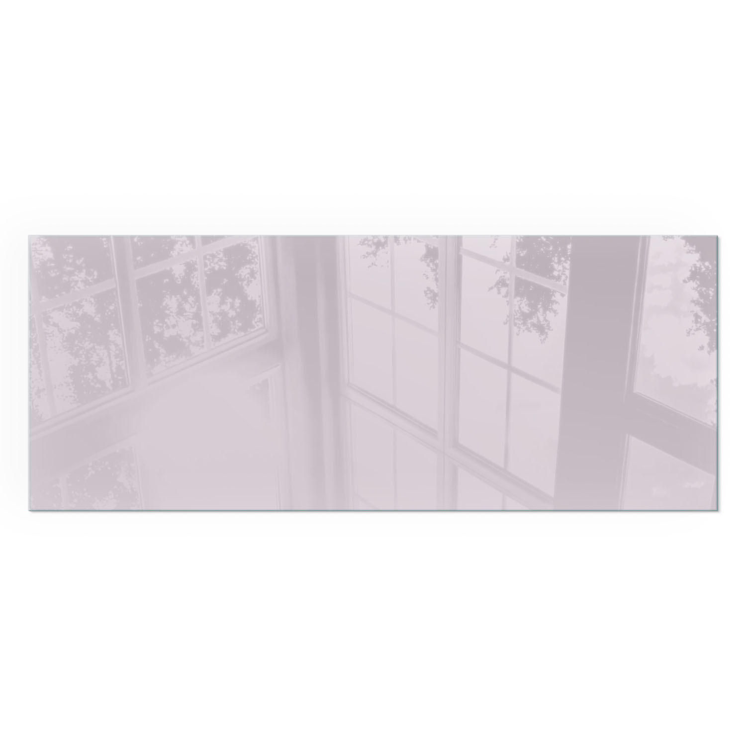 GLASPLATTE für Kamin 125x50 cm - Lila, Glas (125/50/0.4cm) - TULUP