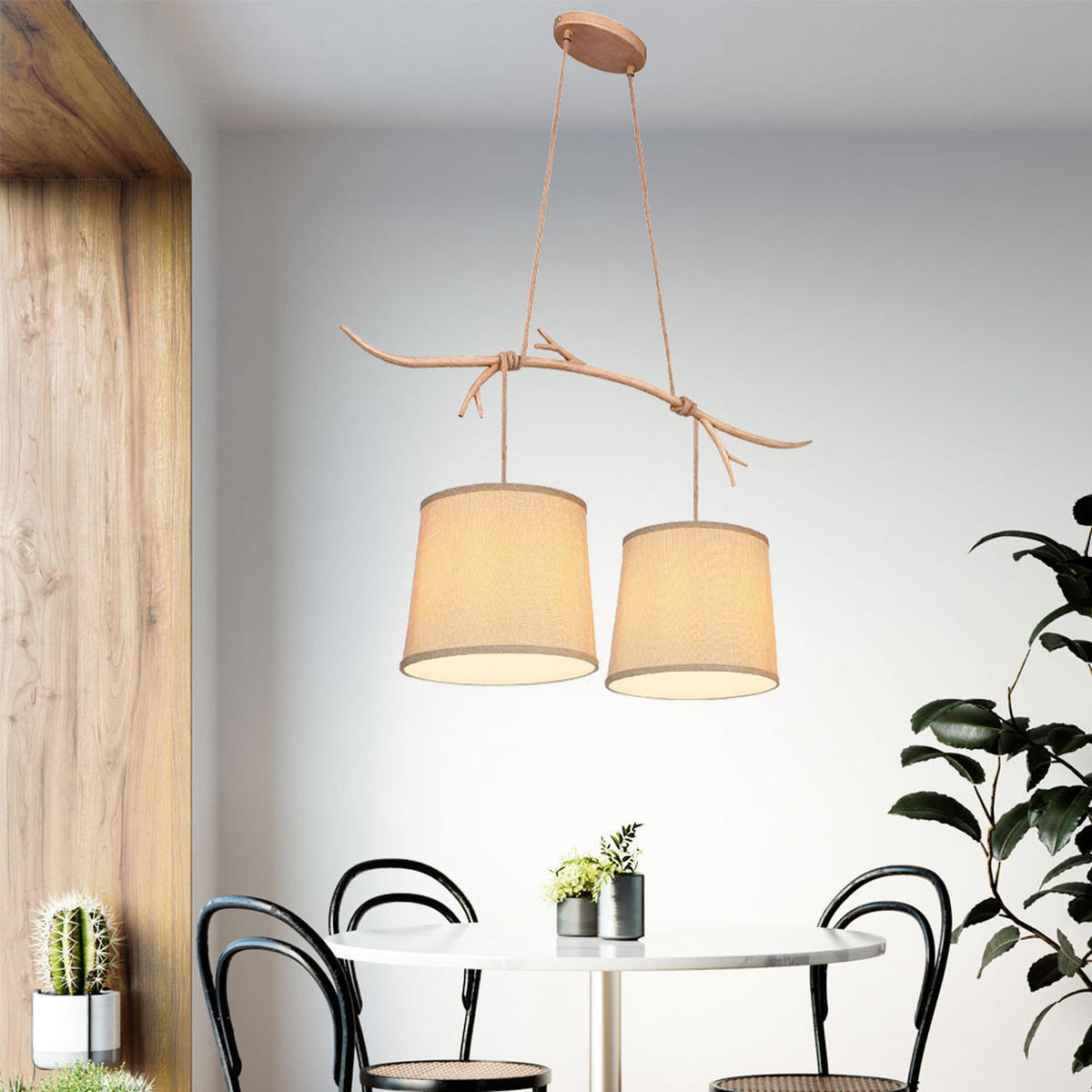 HÄNGELEUCHTE LIVO Metall Braun - Braun, Metall (90/25/120cm)