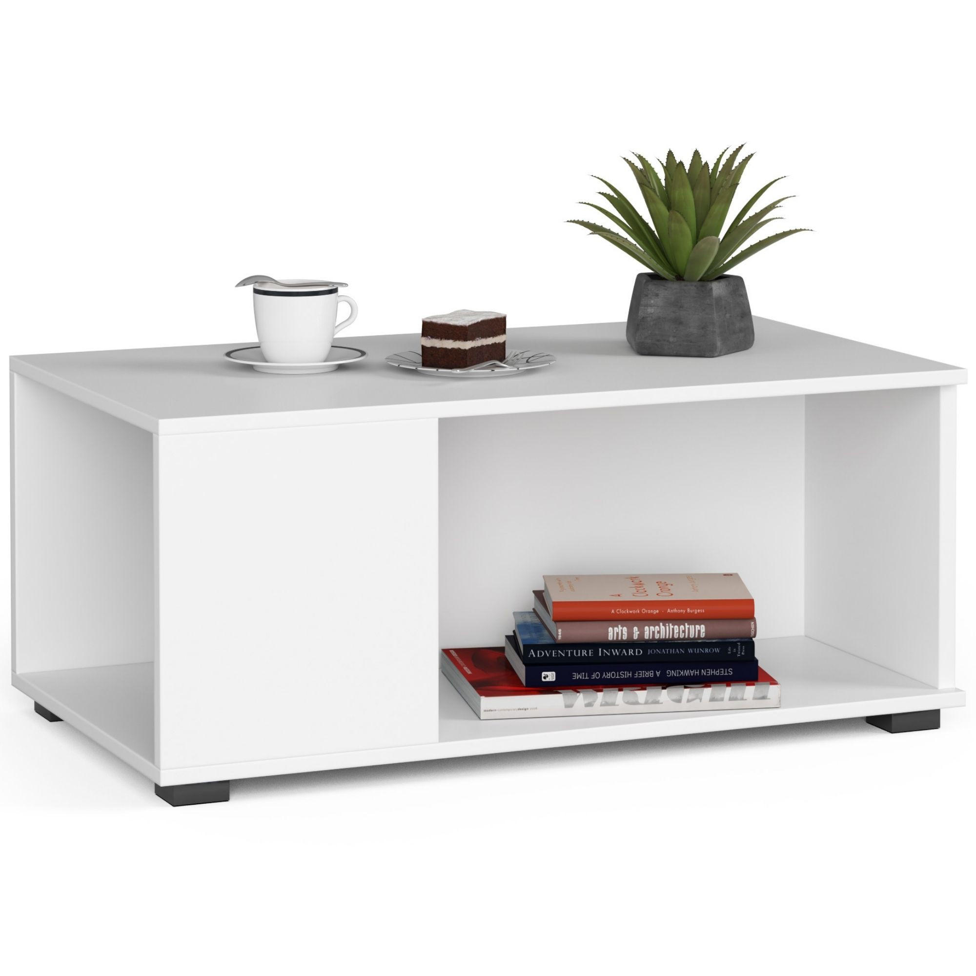 Akord Couchtisch Weiß 90x38x51 cm