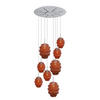 GALERIELEUCHTE Echos 8-flammig Braun Ø 18/25cm - Braun/Weiß, Glas (18/18/20cm) - s.luce