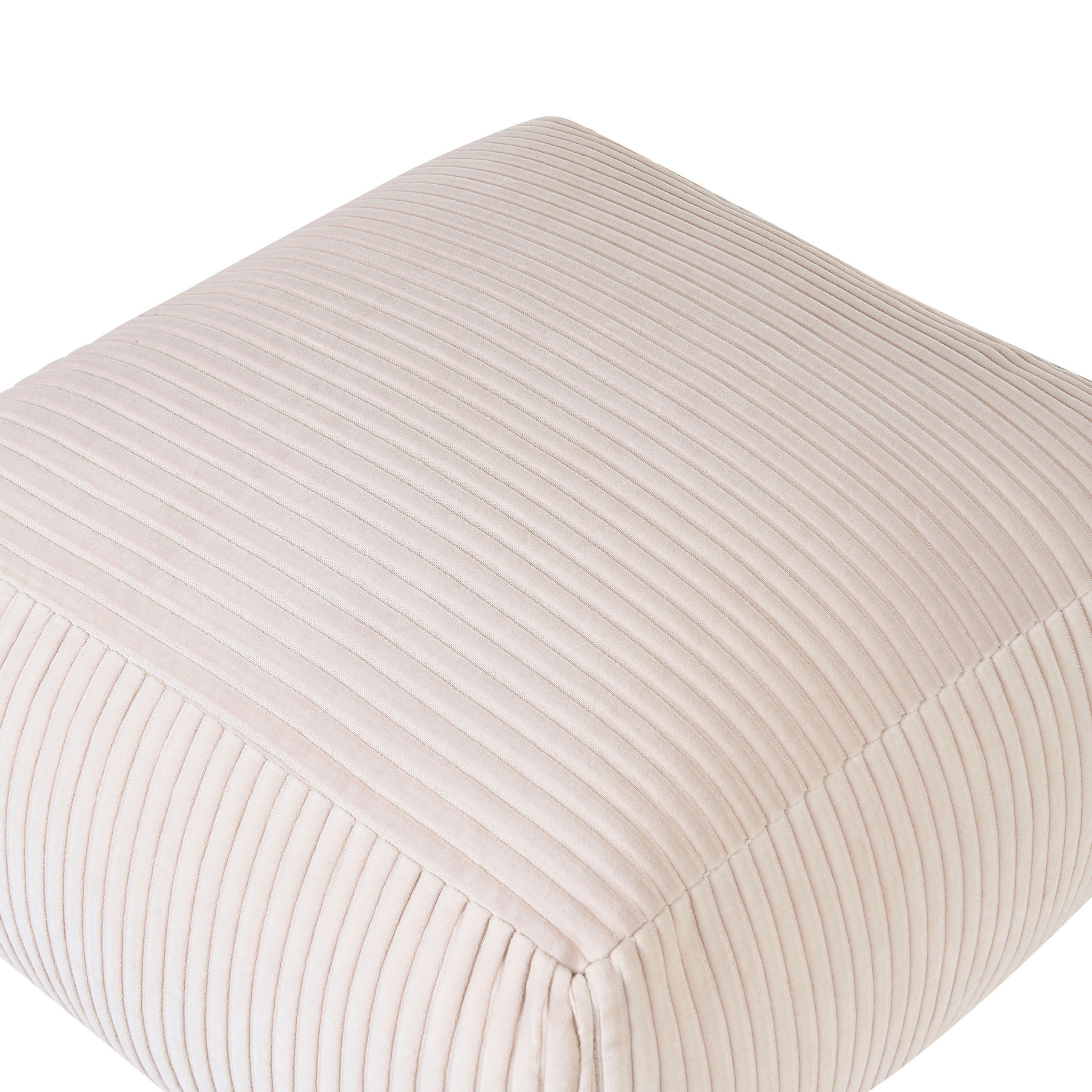 POUF Mukki 50/50/30 cm - Beige, Textil (50/30/50cm) - Beliani