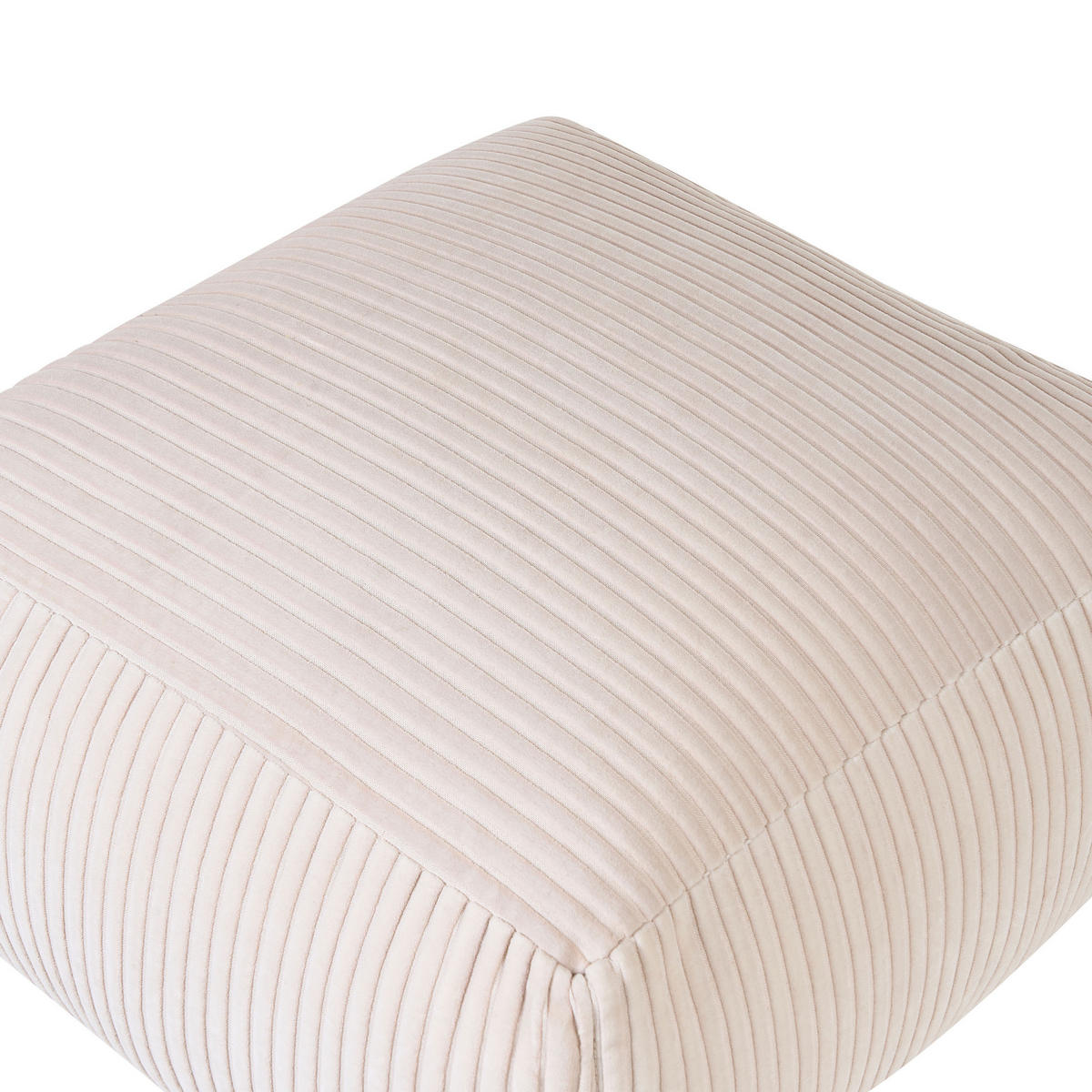 POUF Mukki 50/50/30 cm - Beige, Textil (50/30/50cm) - Beliani