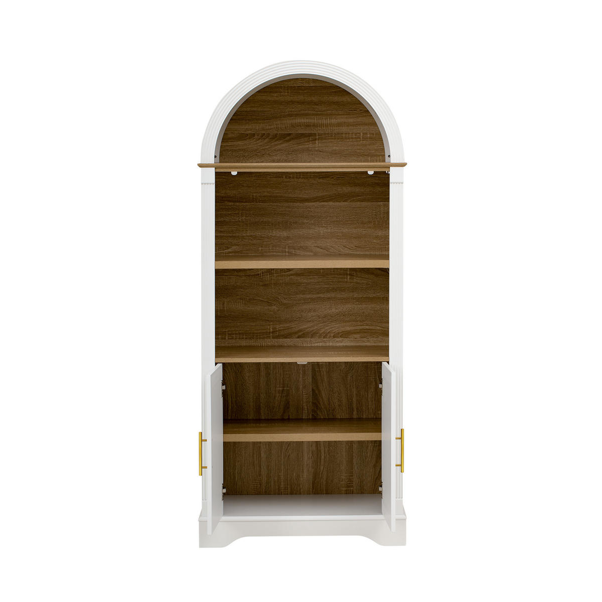 GESCHIRRSCHRANK Weiß 76.2/40.1/180 - Weiß, Holzwerkstoff (76.2/180/40.1cm)