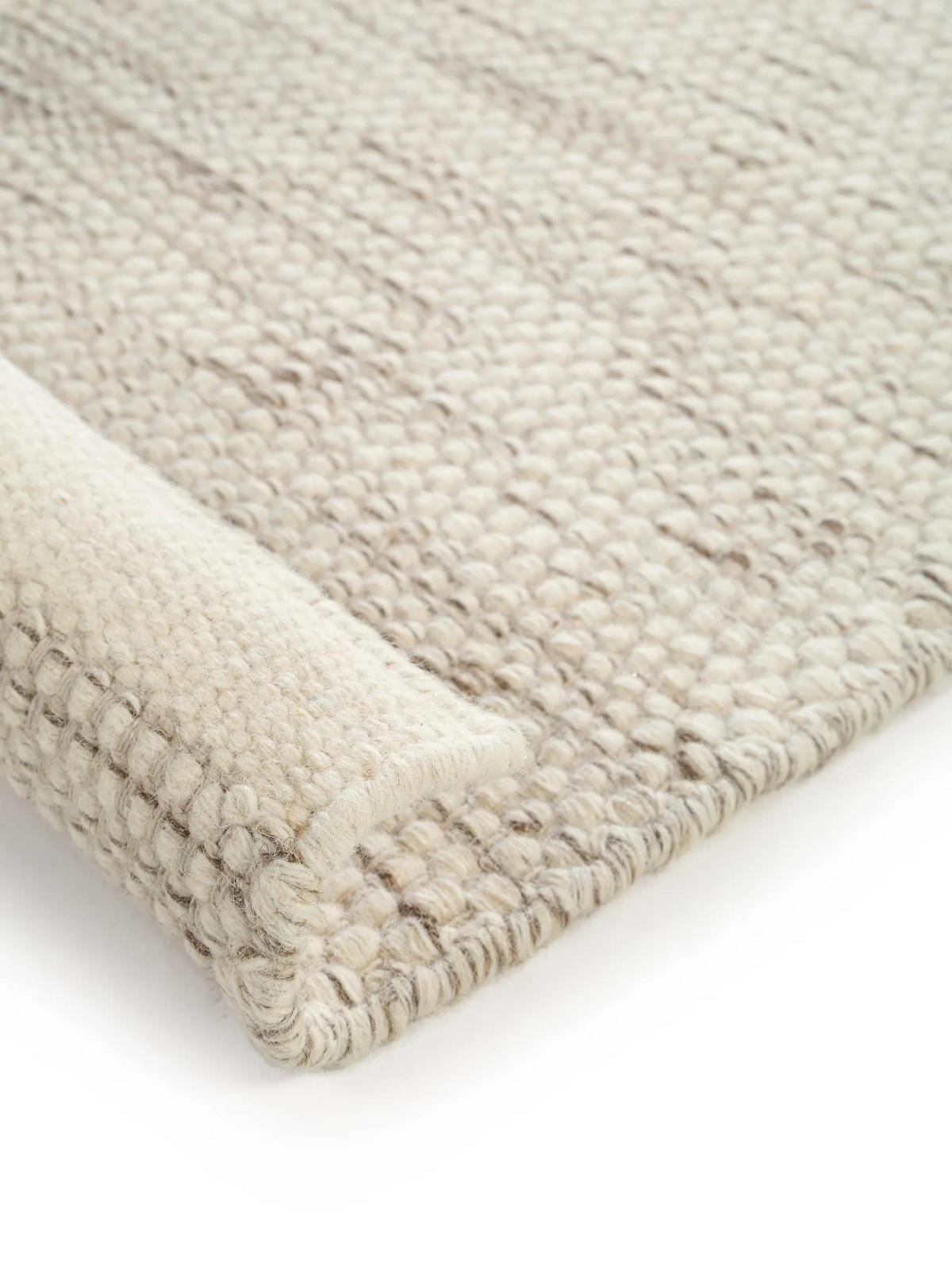WOLLTEPPICH-LÄUFER Rocco Cream 80x250 cm - Creme, Naturmaterialien/Textil (80/250cm) - benuta Pure