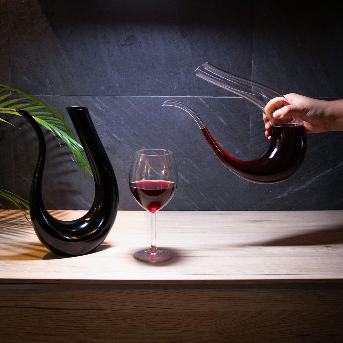 WEINKARAFFE Dekanter - Weiß, Glas (0.75L) - Intirilife