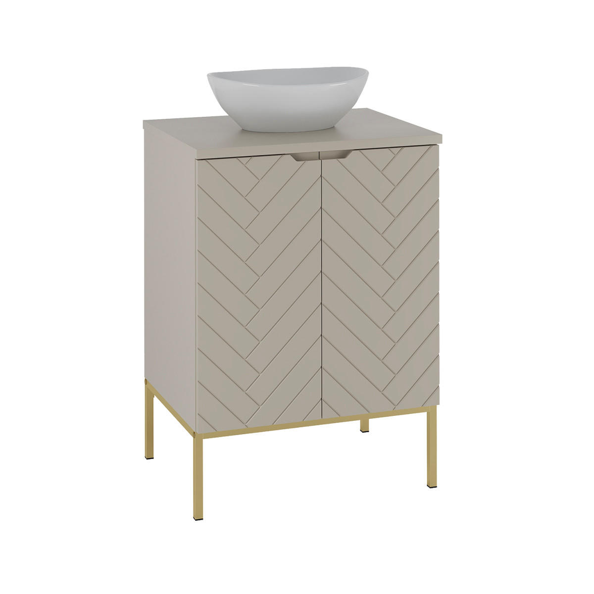 WASCHTISCH 60.6cm Daria Kaschmir - Beige, Holzwerkstoff (60.6/84.2/45.8cm) - Petits-meubles