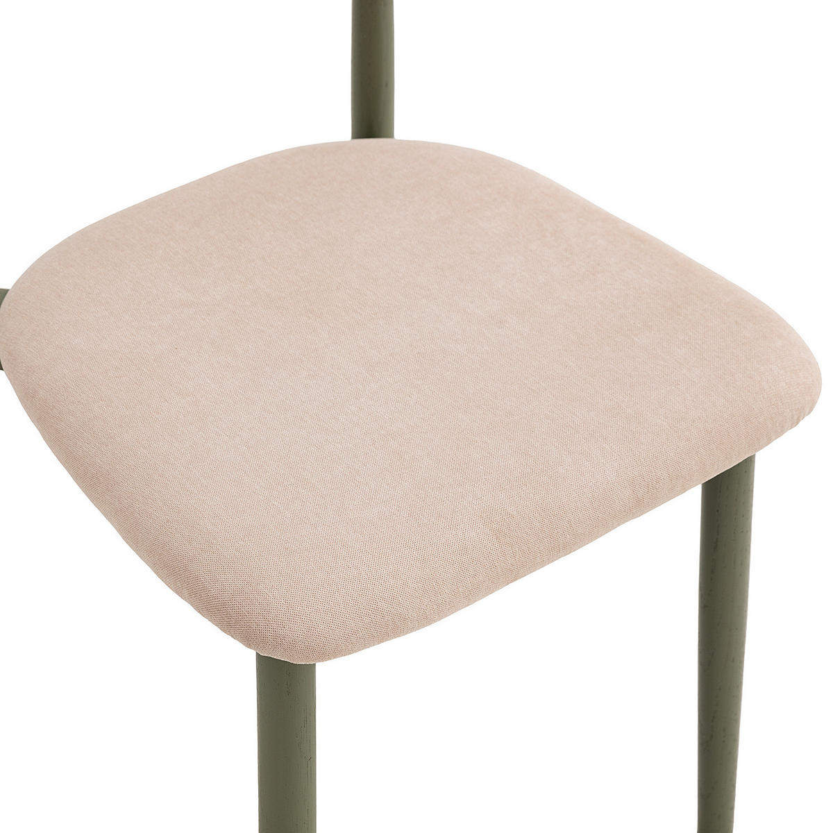 ESSZIMMERSTUHL - Eiche massiv / Webstoff, 2er-Set - Beige/Olivgrün, Holz (47/78/51cm) - home24