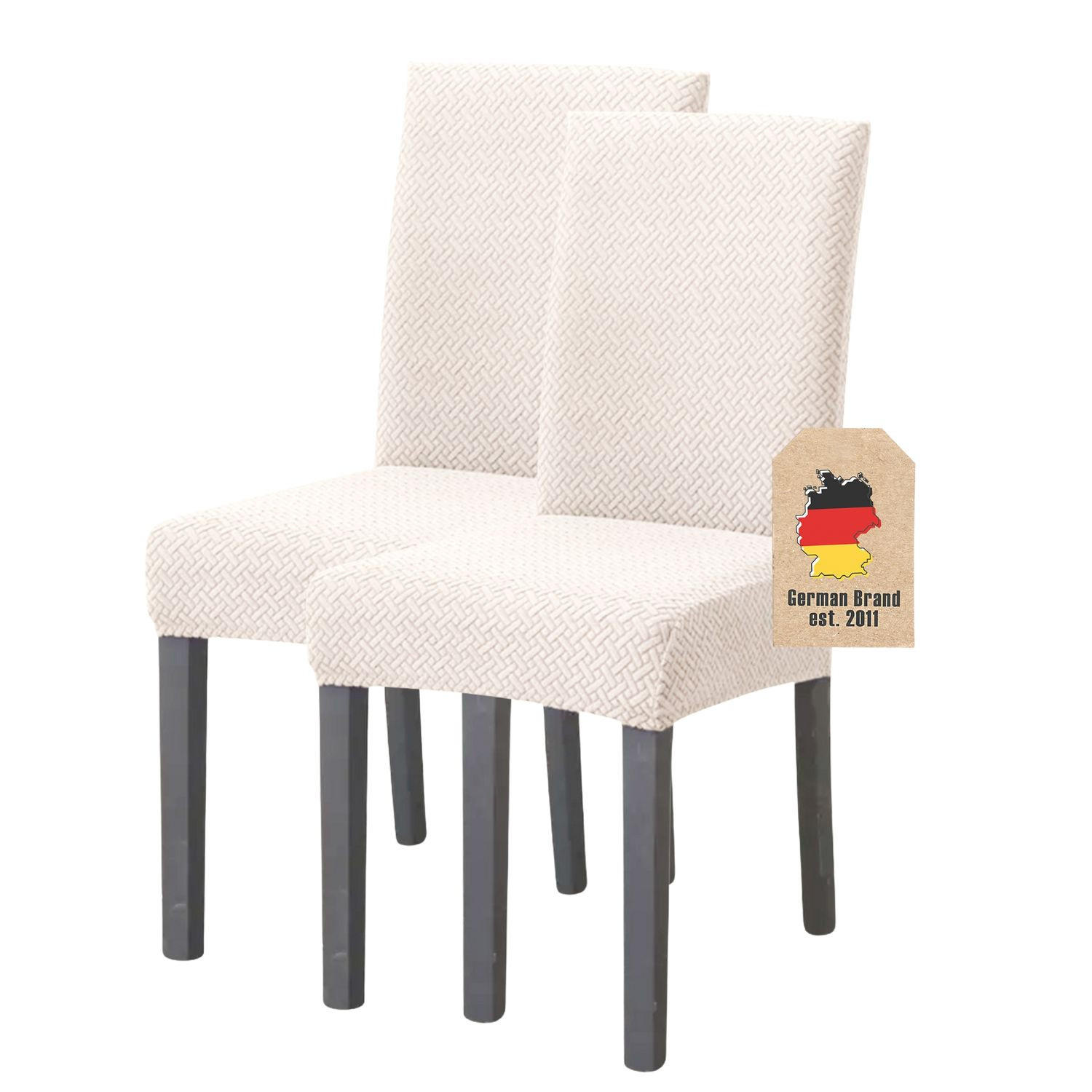 STUHLHUSSE (2-tlg. Set) - Beige, Kunststoff (1/38cm)