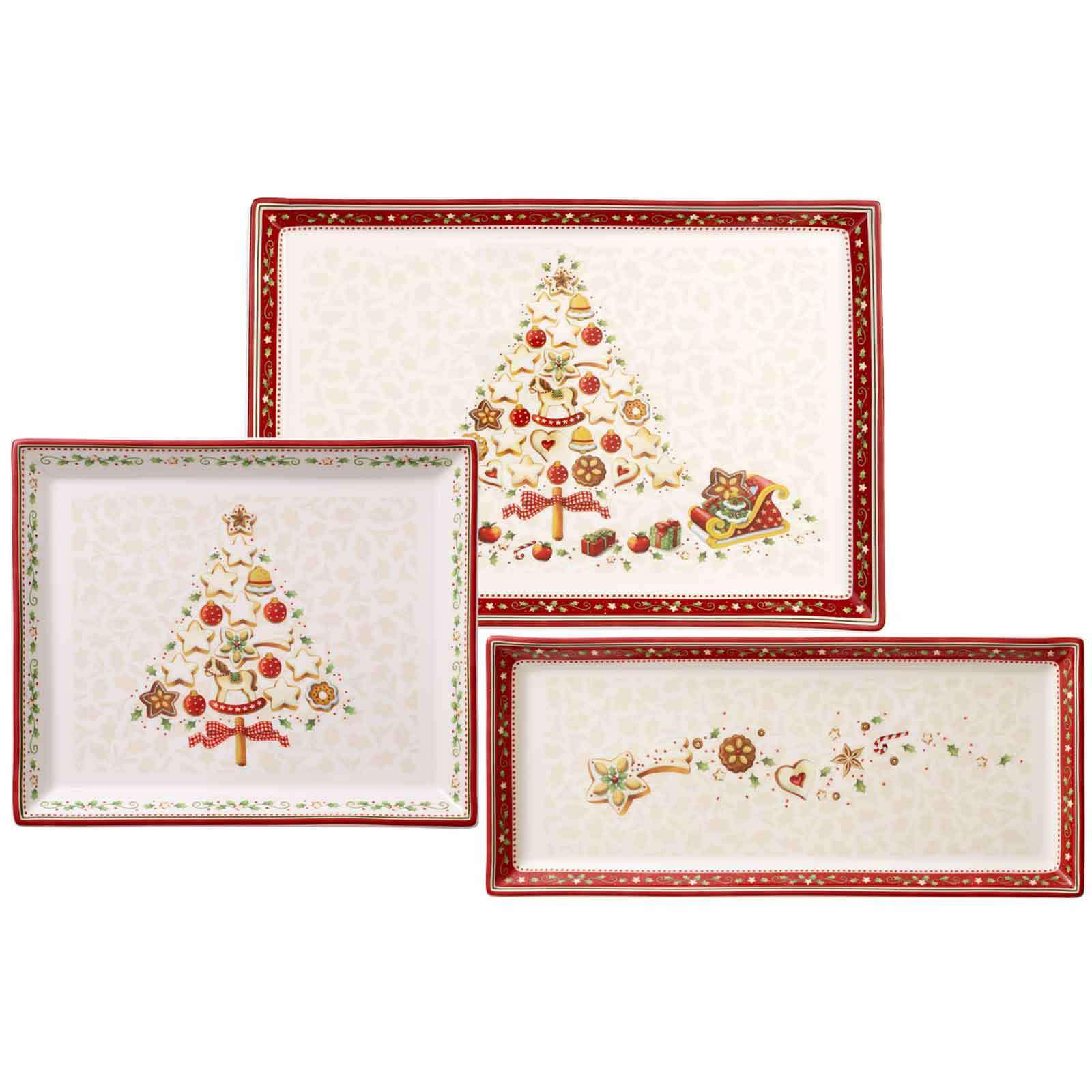 GEBÄCKPLATTEN Winter Bakery Delight bunt 3er Set - Multicolor, Keramik (1/1/1cm) - Villeroy & Boch