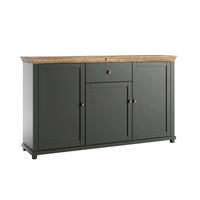 SIDEBOARD Martin Grün und Holz - Grün, Holzwerkstoff (160/93/42cm) - Petits-meubles