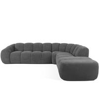 ECKSOFA RECHTS FLAVA, Aschgrau - Grau, Holz/Holzwerkstoff (310/274cm) - KONSIMO®