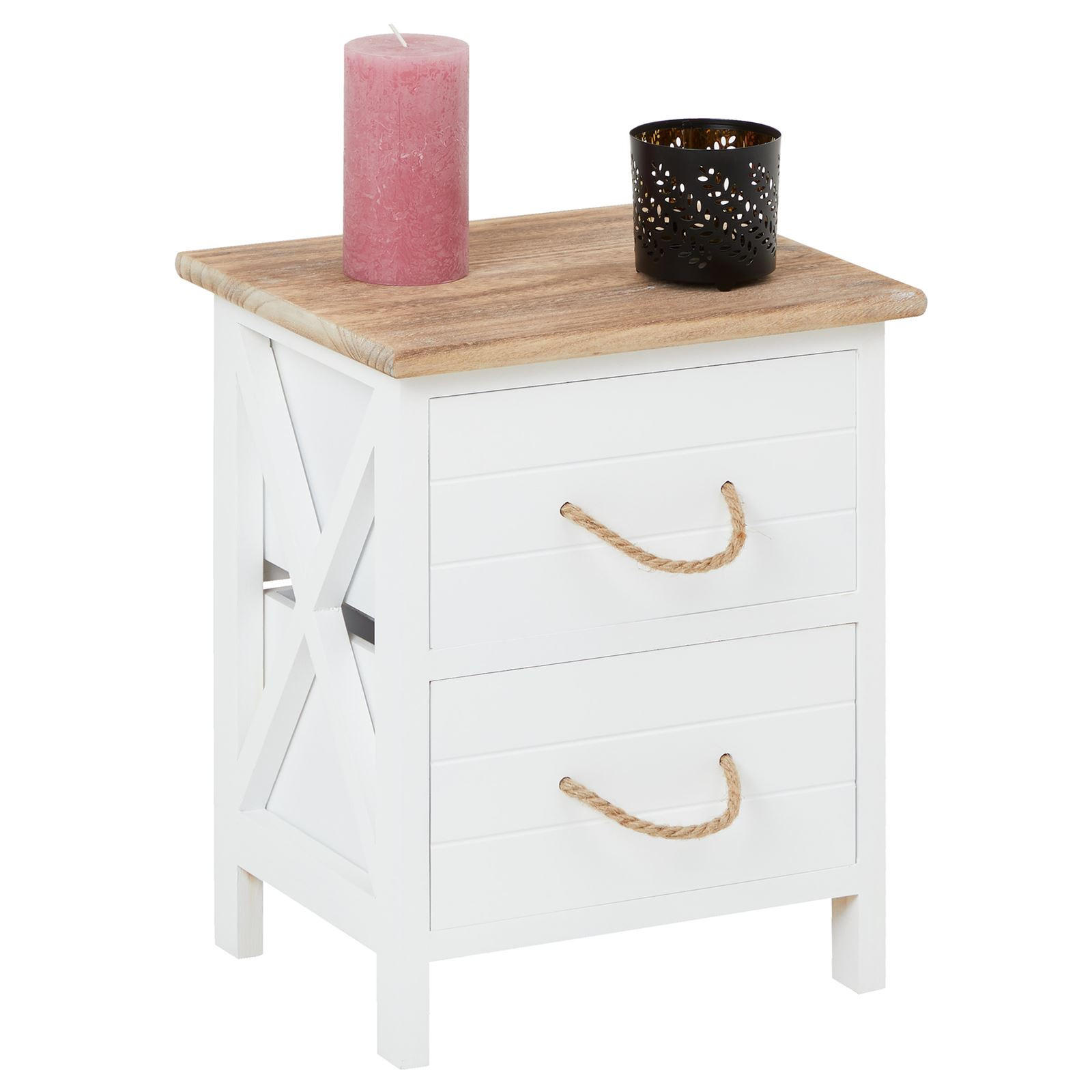 NACHTTISCH PERUGIA - Weiß, Holz (32/40/26cm) - CARO-Möbel
