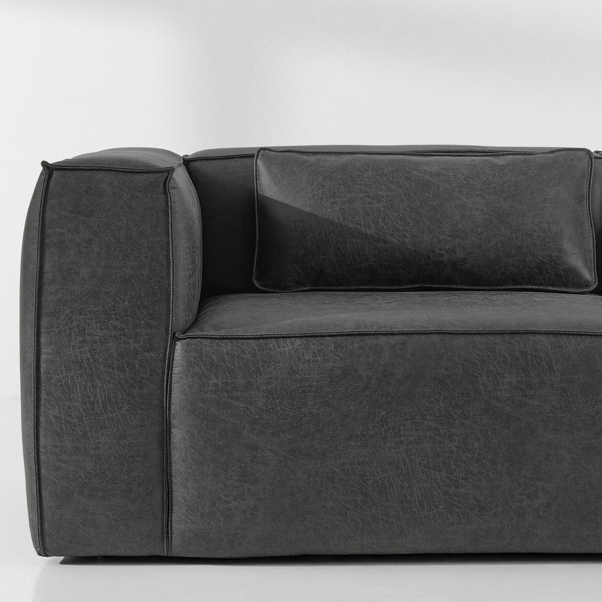 3-SITZER SOFA FEROX, Dunkelgrau - Dunkelgrau, Holz/Holzwerkstoff (240/73/96cm) - KONSIMO®