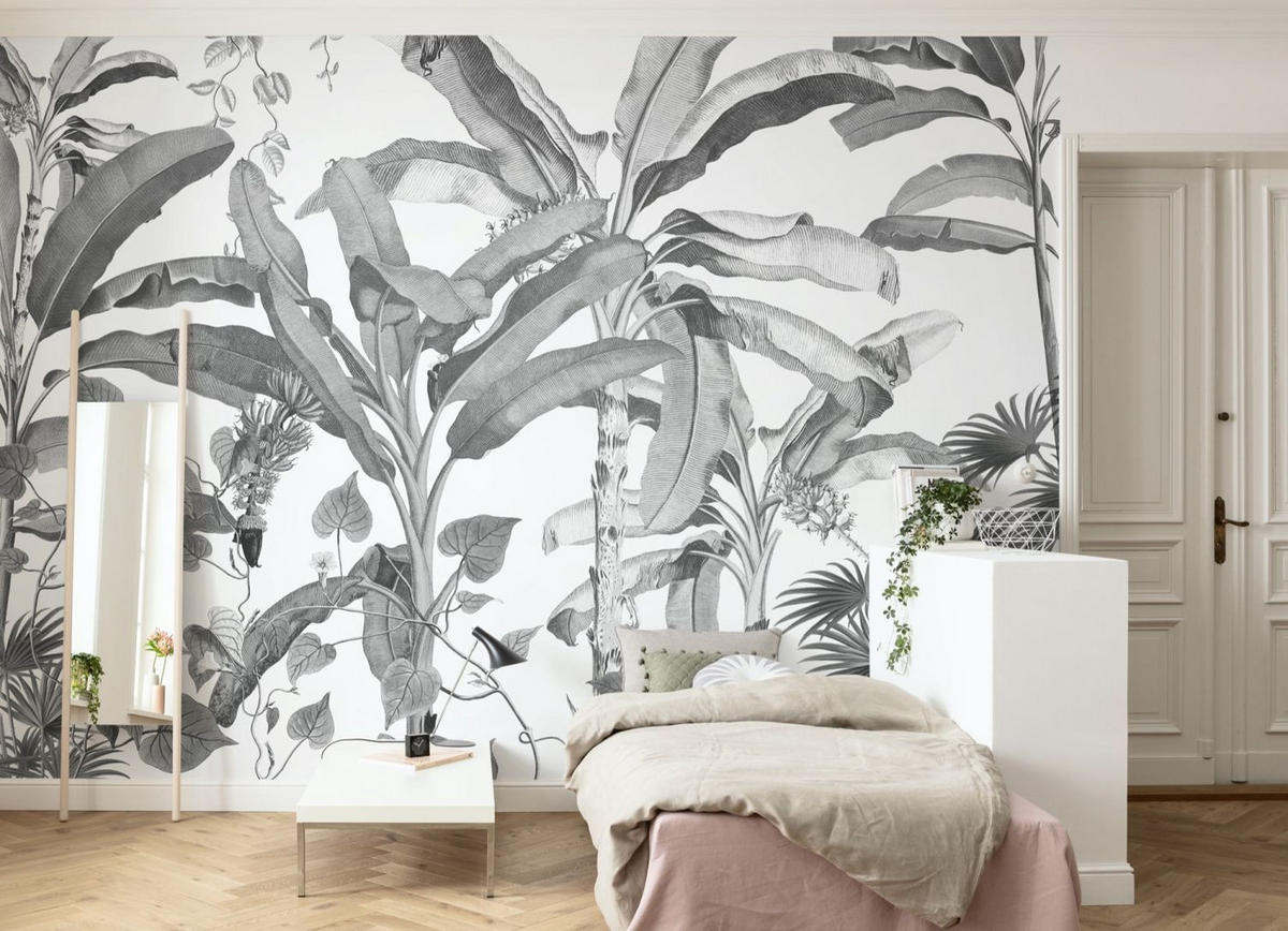 FOTOTAPETE Dschungel 400 x 280 cm - Schwarz, Papier (400/280cm) - Sanders & Sanders