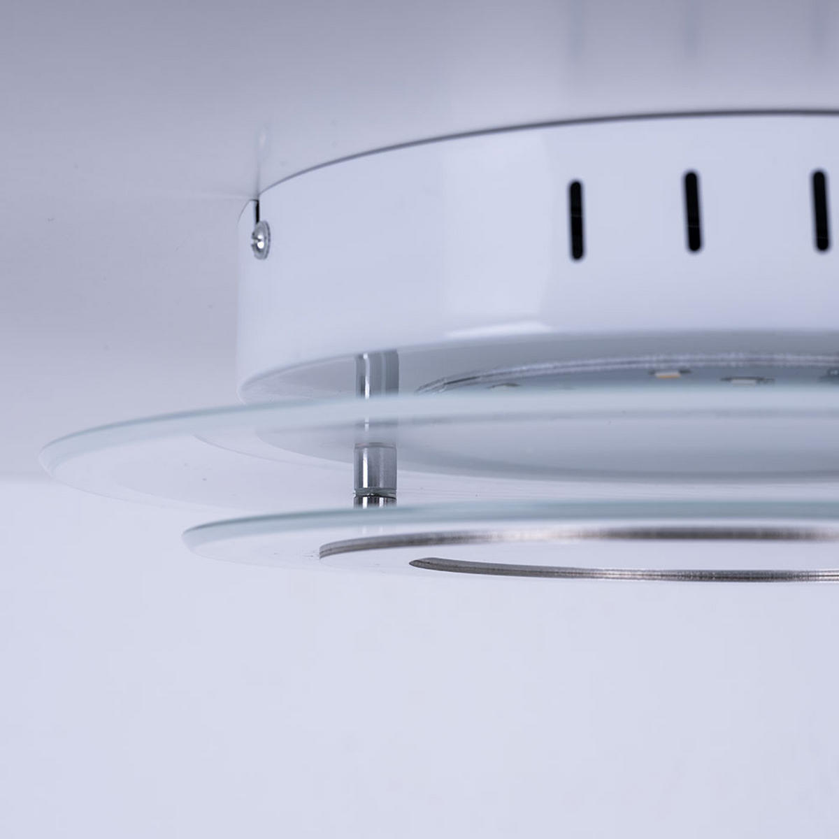 LED DECKENLEUCHTE Glas Silber rund 2er Set - Silberfarben, Glas (30/30/7.2cm)