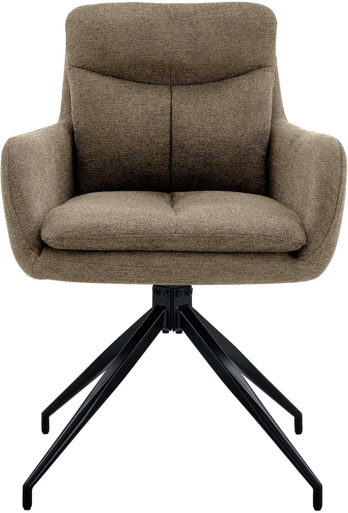 ESSZIMMERSTUHL 2er Set Stoff Braun - Braun, Textil/Metall (57/83/62cm) - CLP