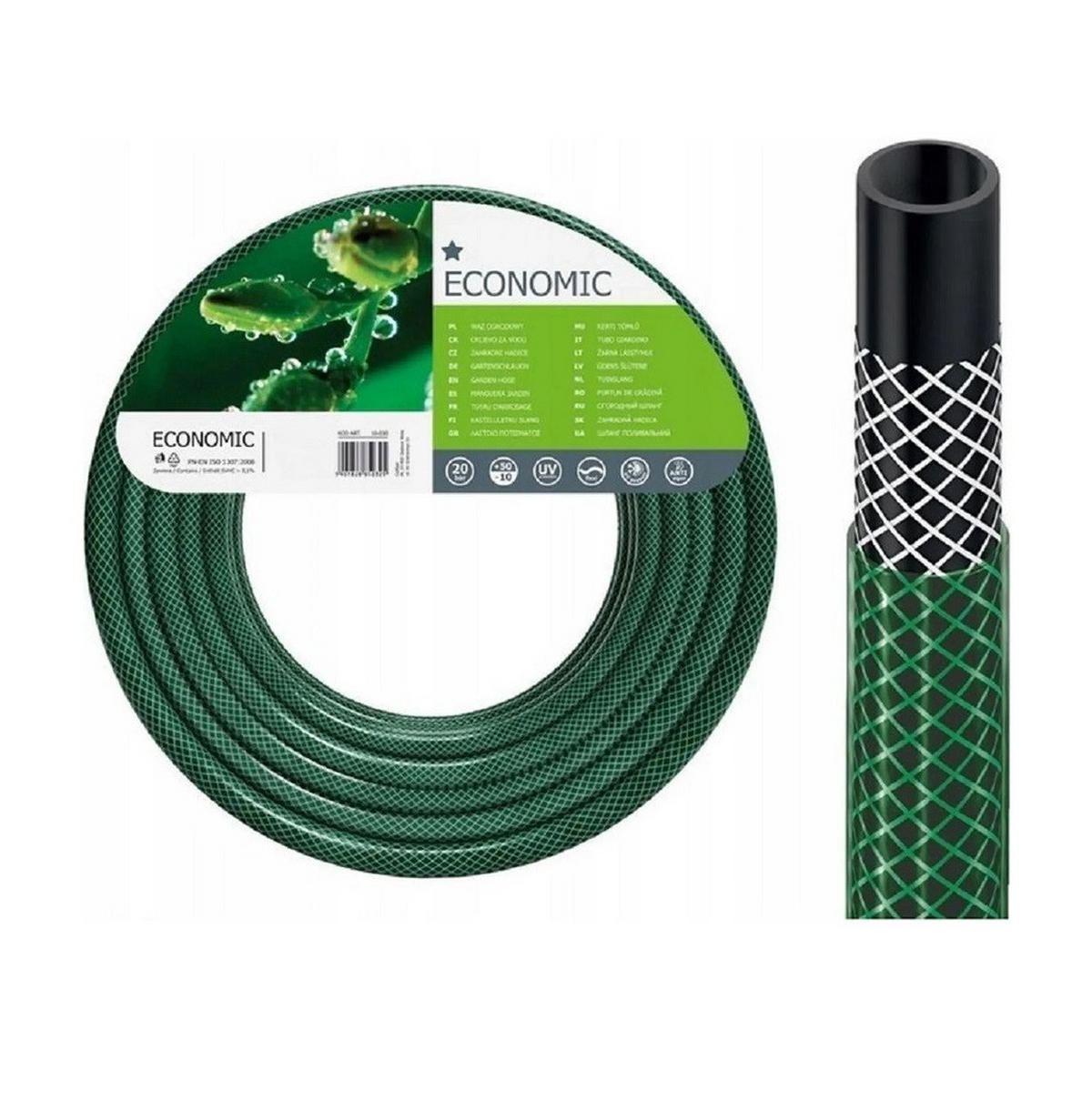 GARTENSCHLAUCH ECONOMIC 1/2" 15 m - Transparent, Kunststoff (1500cm) - Cellfast