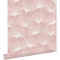 TAPETE Ginkgoblätter 50 x 900 cm - Pink, Papier (50/900cm) - ESTAhome