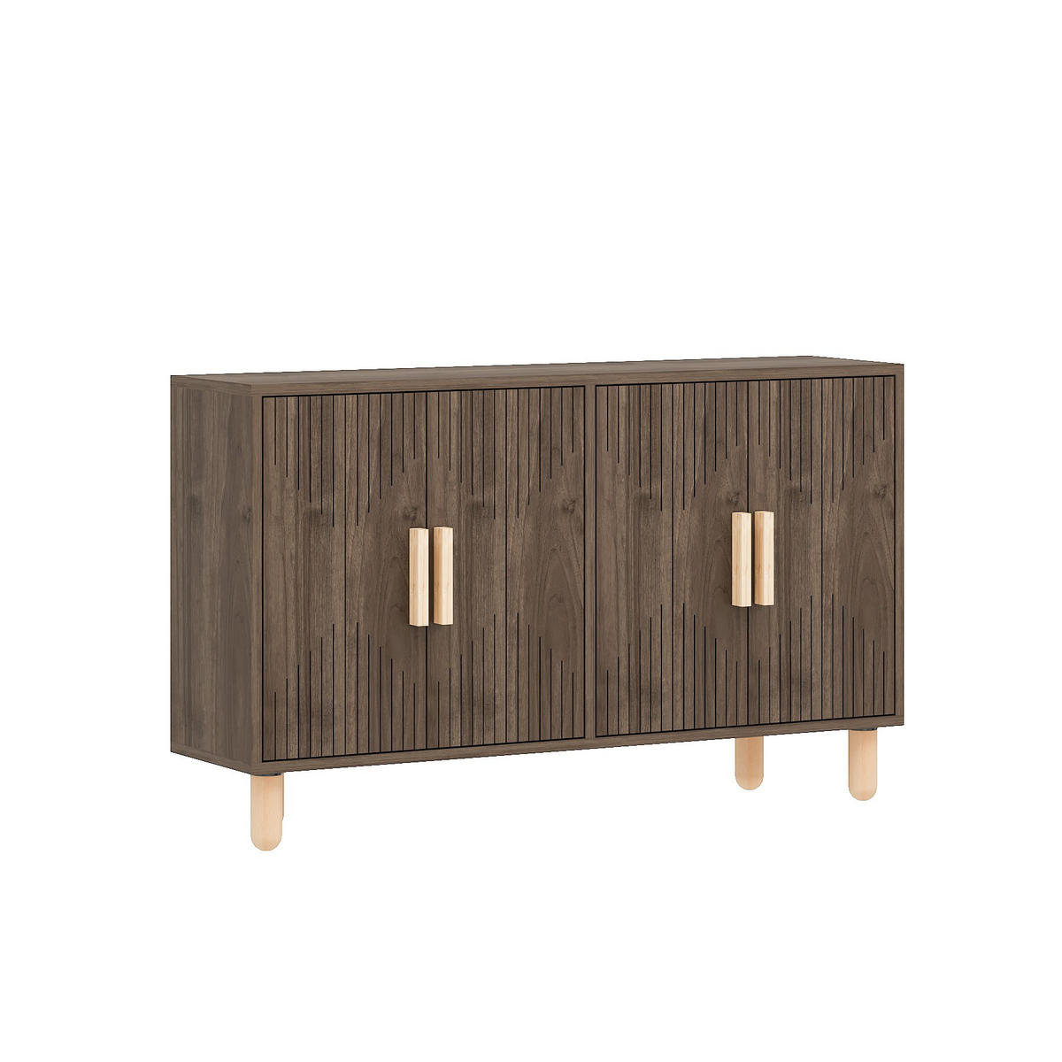 BUFFETSCHRANK roger Braun - Braun, Holz (30/74/120cm) - Habitat Garten