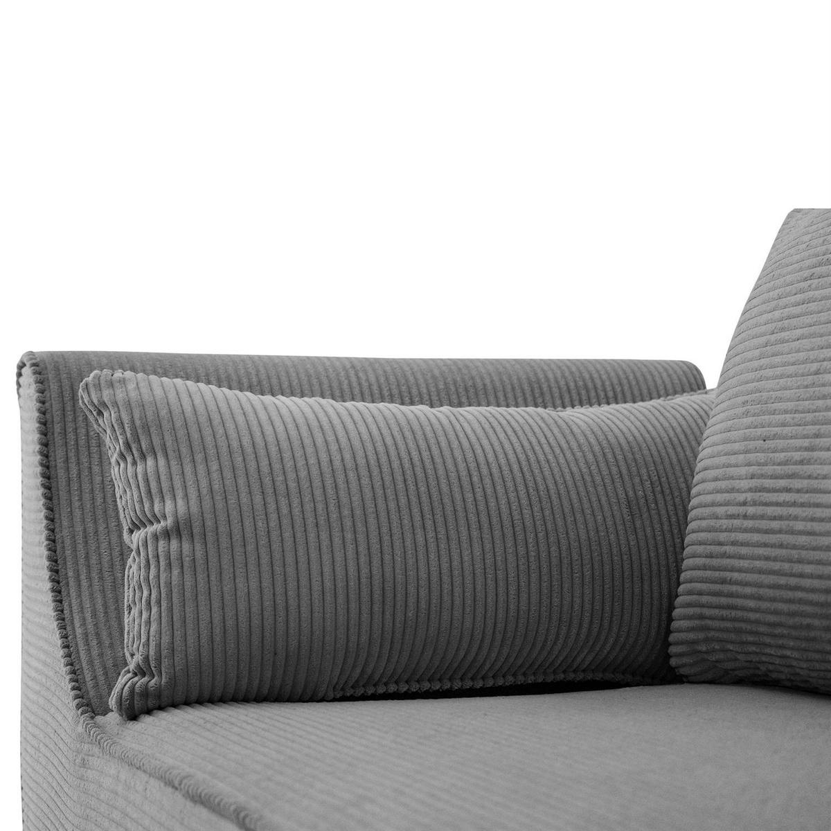 SOFA ASPEN Zweisitzer mit Schlaffunktion, Anafi 03 - Dunkelgrau, Textil (267/94/95cm) - Lookway