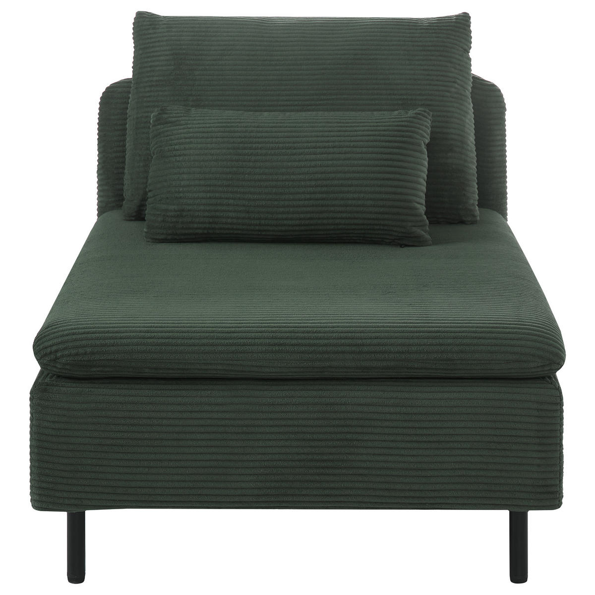 MODULÁRNÍ POHOVKA 4-místná Tvar U Tmavě zelená Manšestr Egeris - zelená barva, textil (346/80/149cm) - Beliani