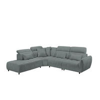 ECKSOFA mit verstellbaren Kopflehnen und Nosagfederung - Grün, Textil (339/285cm) - ed exciting design