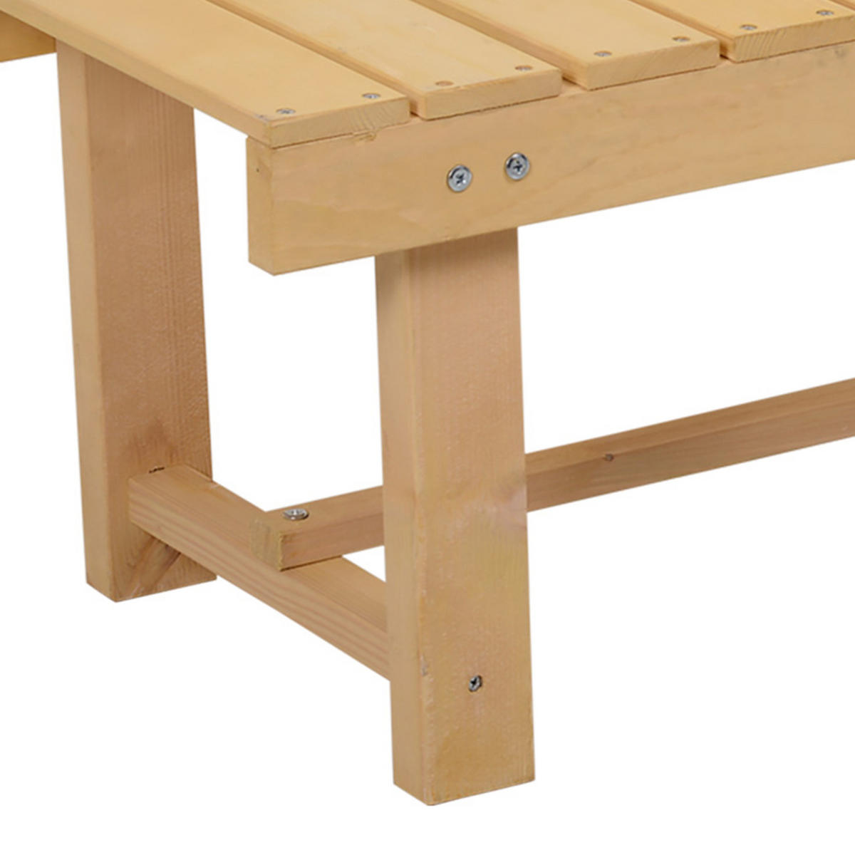 GARTENBANK DE-17760 2-Sitzer mit Lattenrost & vorgeöltem Tannenholz - Naturfarben, Holz (110/35/38cm) - ComfortXL