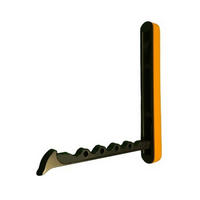GARDEROBENHAKEN klappbar Wandhaken Klappaken schwarz Silikonring orange - Schwarz, Metall (1.6/14/11cm) - Livingpoint24